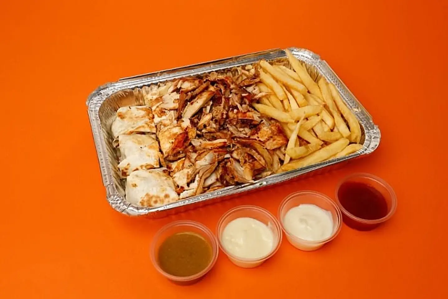 Large Arabic Shawarma Farrt Plate