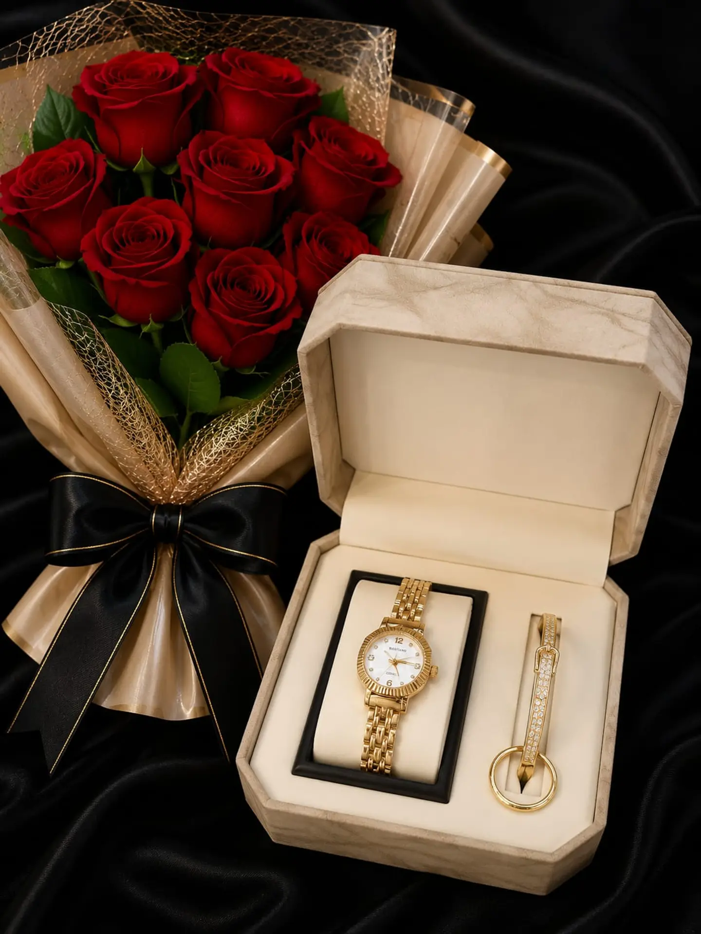 Women's Watch With A Bouquet Of Roses 14