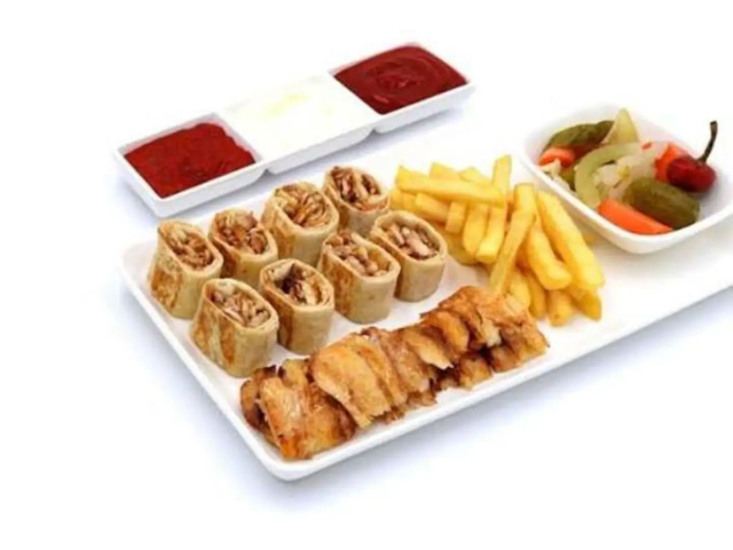 Double Arabic Chicken Shawarma Plate