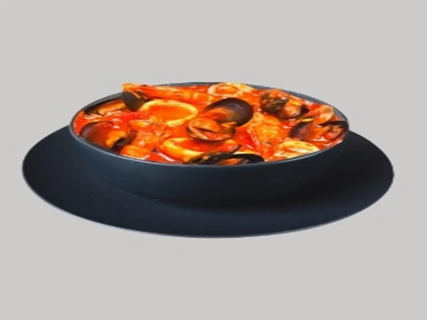 شوربة المأكولات البحرية الحمراء