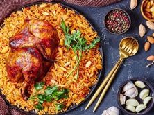 كبسة دجاج - ربع حبة مع الارز