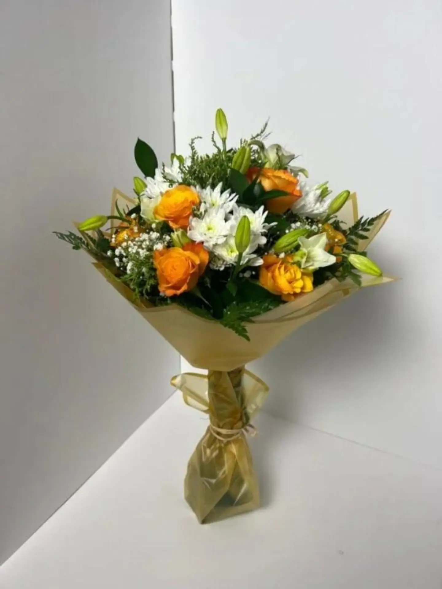 Large Hand Bouquet Orange