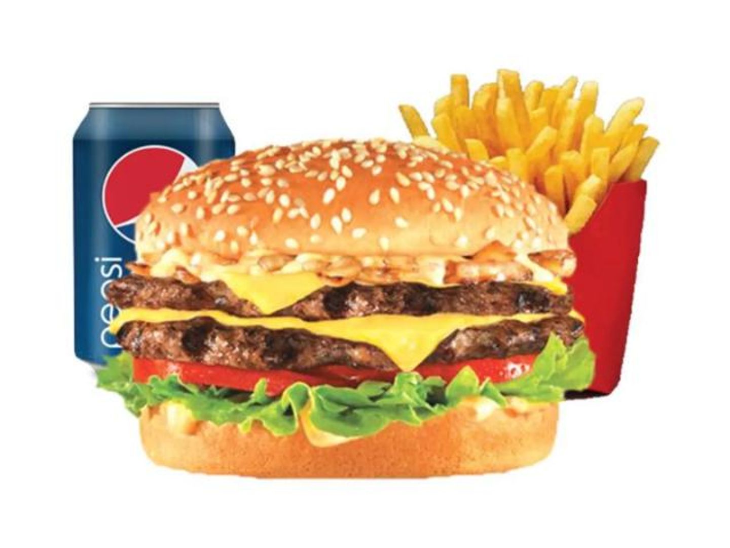 Double Beef Burger Meal