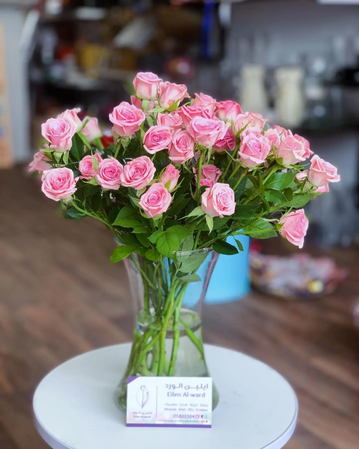 Pink Rose Vase