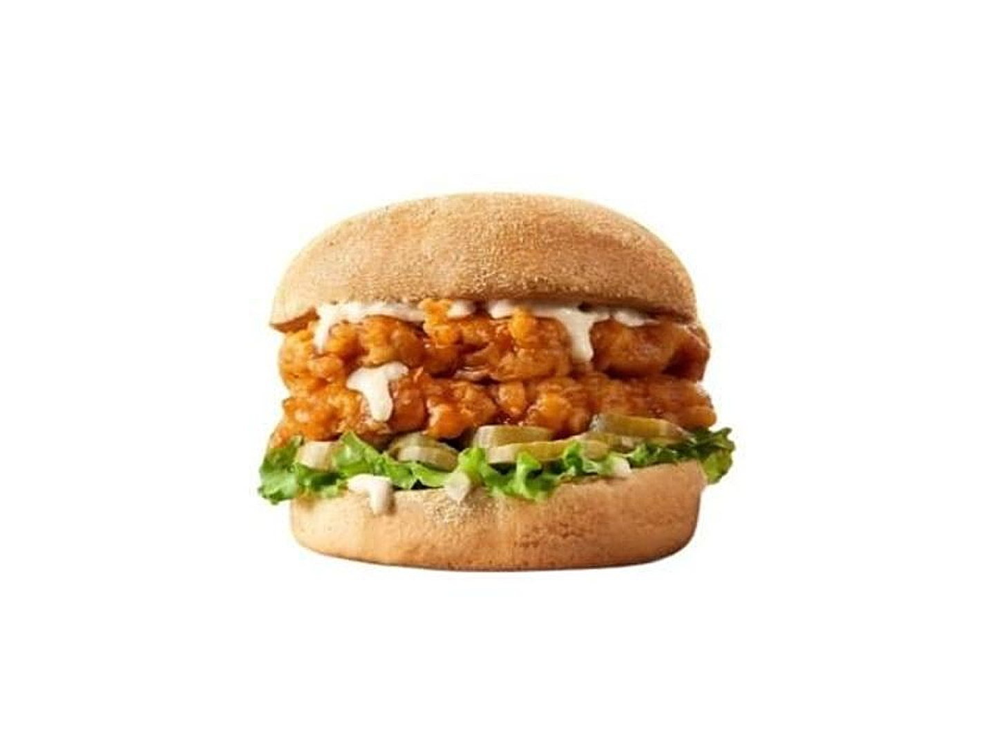 Buffalo Chicken Burger With Fries Spicy