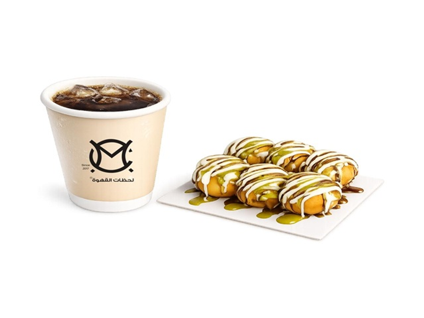 بابلز مع قهوة اليوم باردة