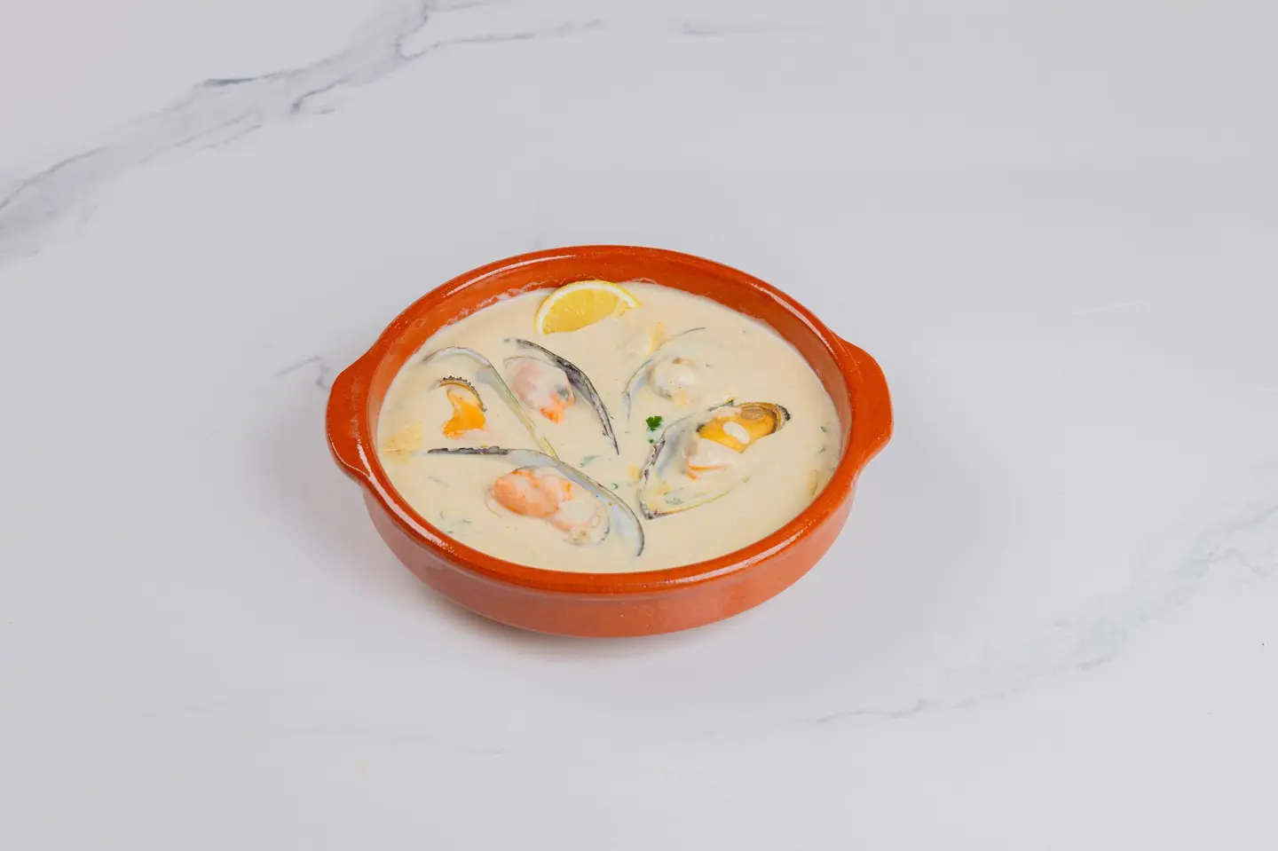 شوربة بلح البحر ,  جمبري
