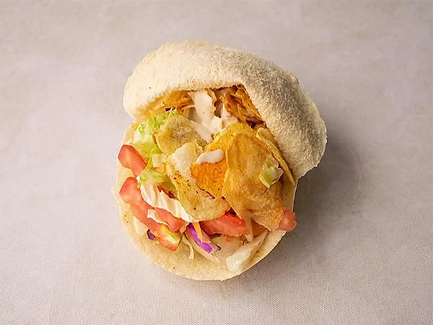 Cheddar Cheese Falafel Sandwich With Chips