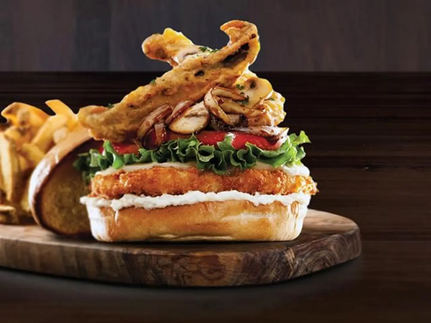 Mushroom Chicken Mushroom Burger