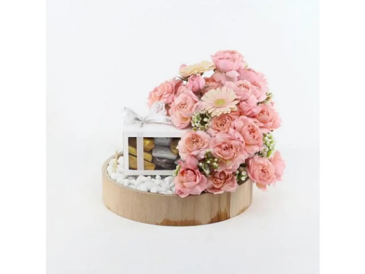 Flower And Patchi Chocolate Arrangement