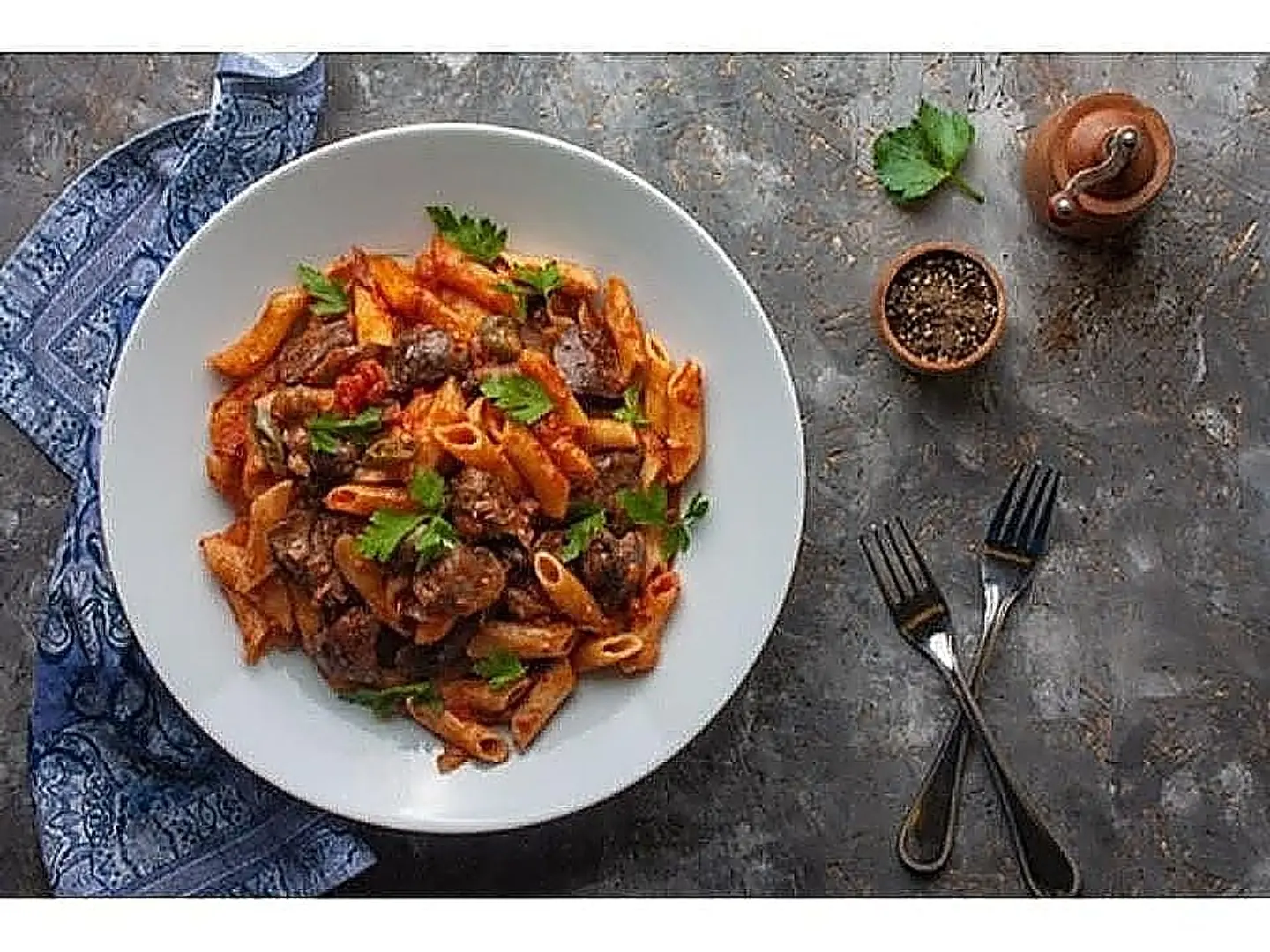 مكرونة بالكبدة