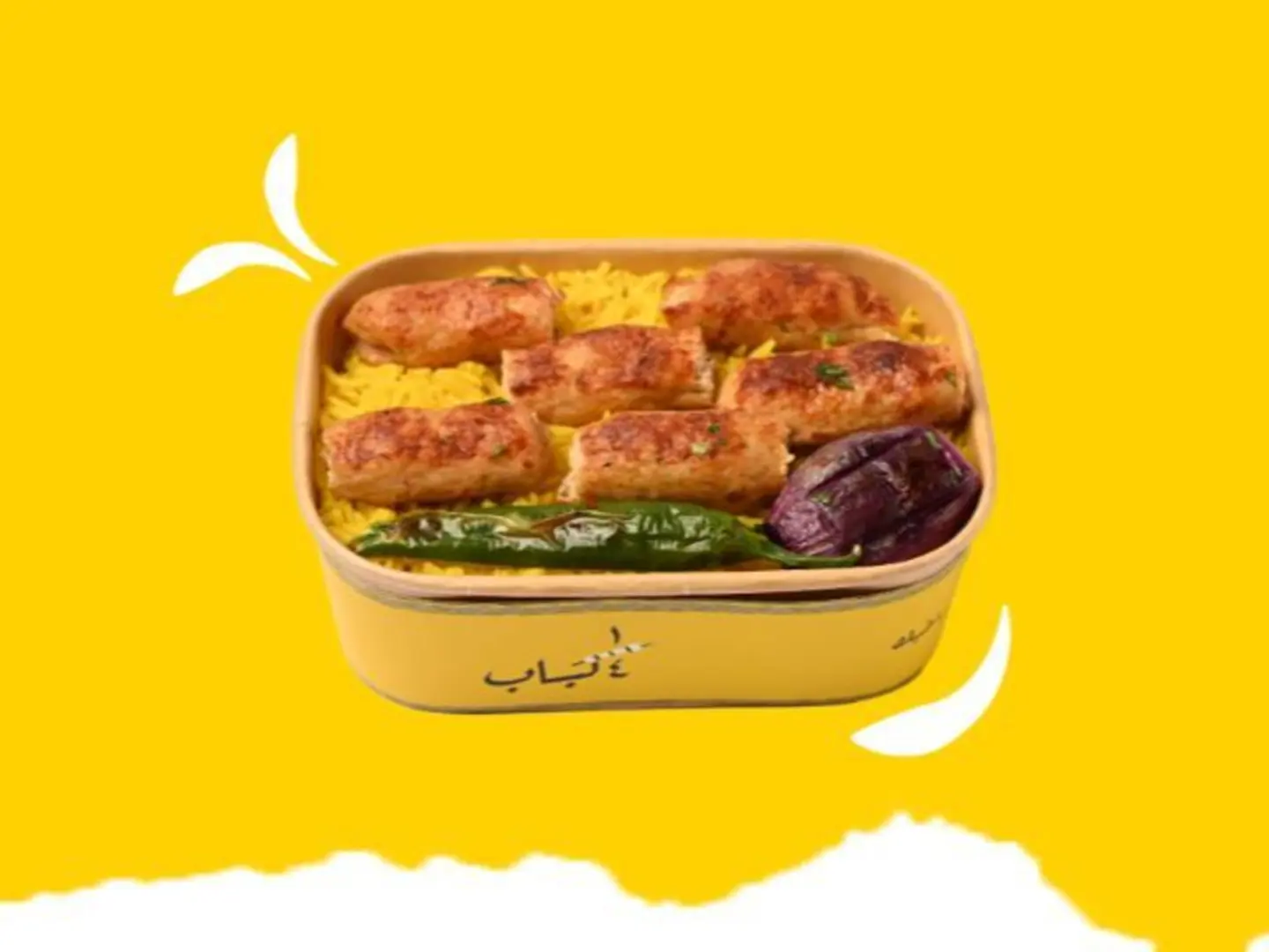 Rice With Chicken Kebab