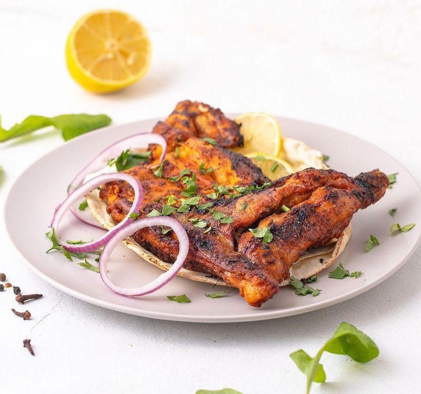 Plain Half Chicken On Charcoal