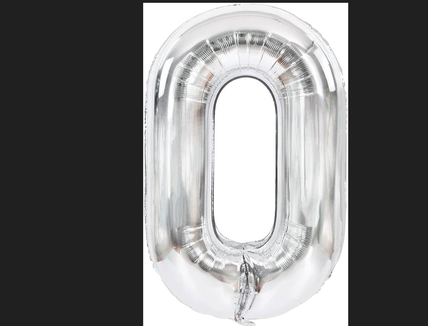 Number 0 Silver Balloon