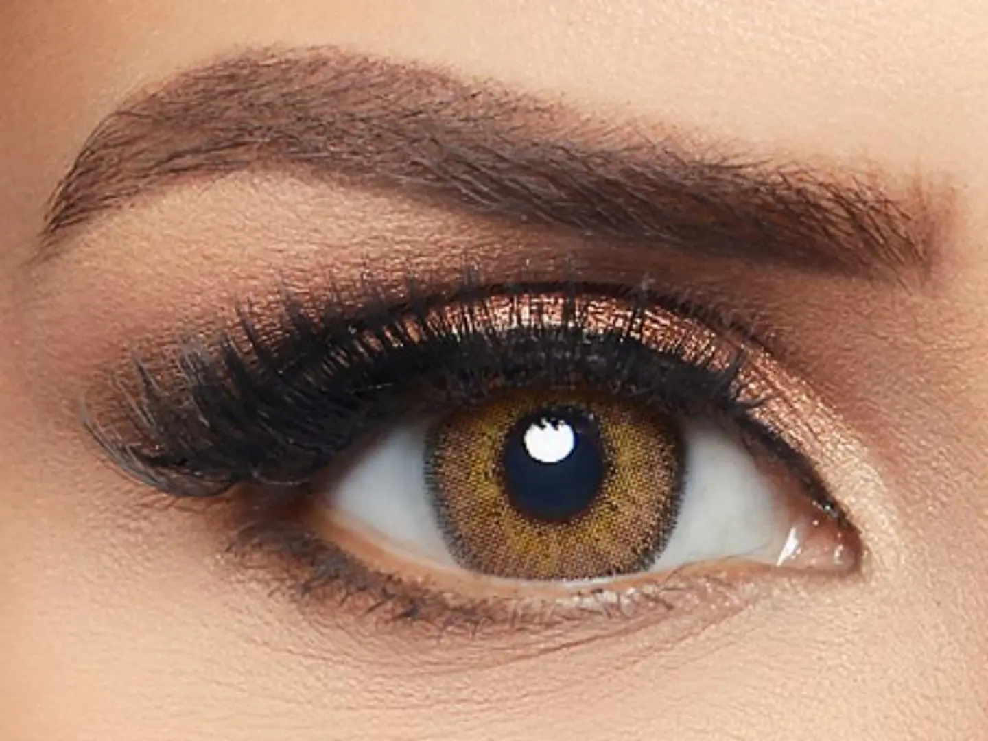 Layala Hazel Brown Plain Colored Lenses Pack Of 2 Contact Lens Replacement 3 Months