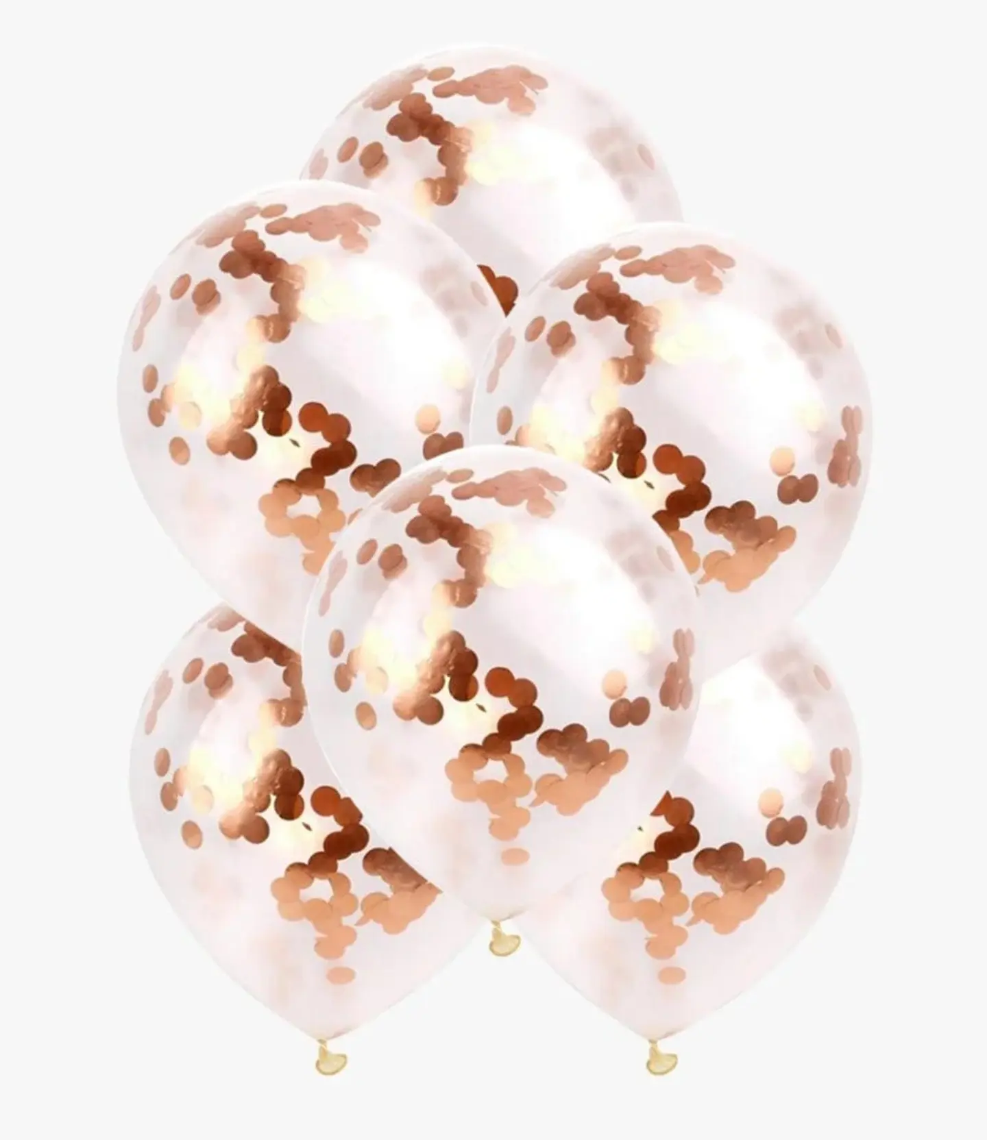 Confetti Rose Gold Balloons Bouquet