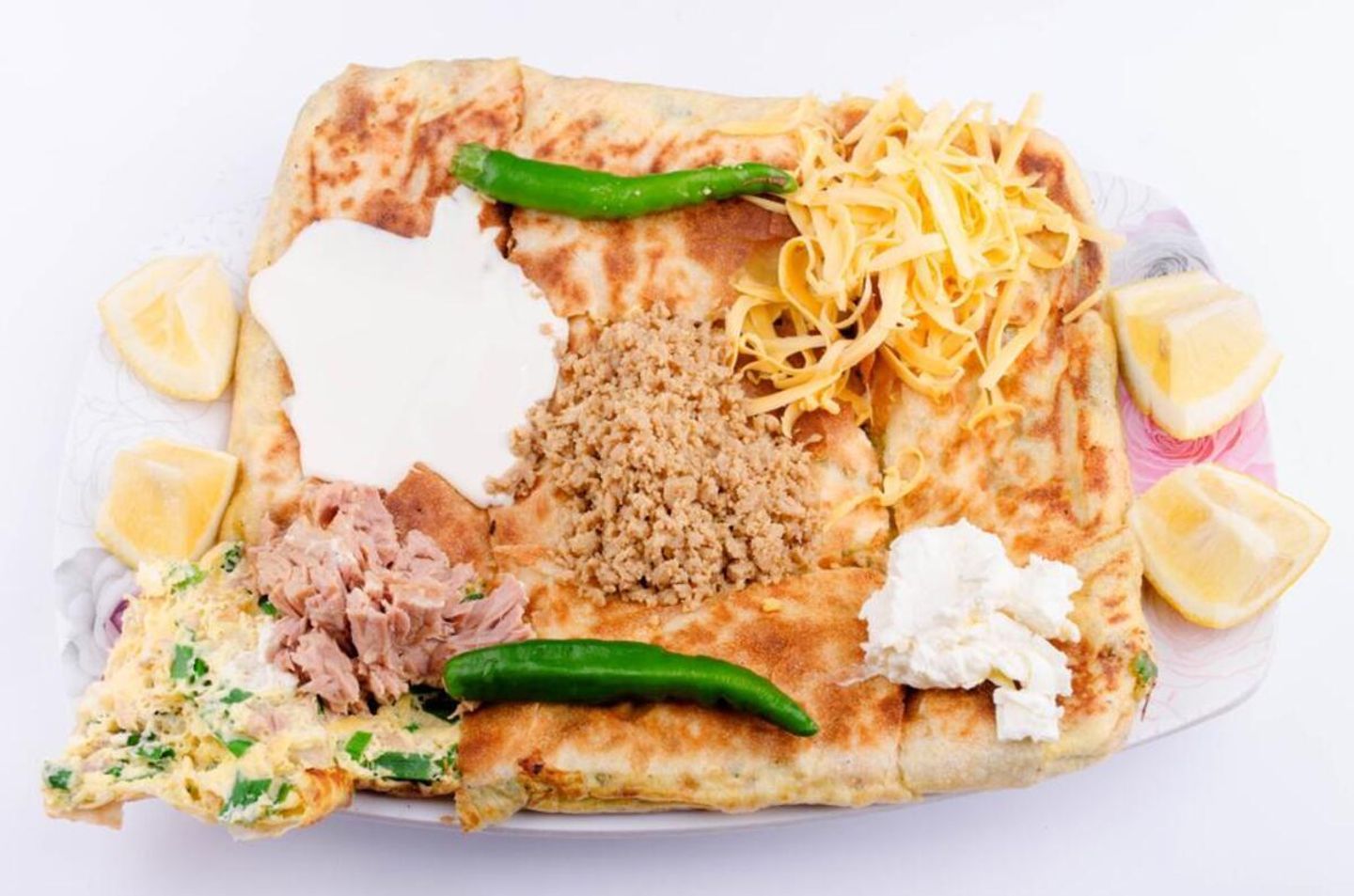 Tuna Mutabbak With Two Cheeses