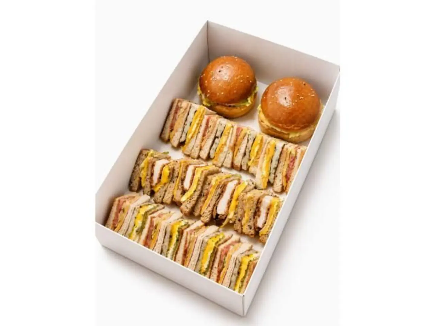 Smoked Chicken Club, Pesto Smoked Club, Zinger Chicken Club With 2 Classic Egg Sandwiches.