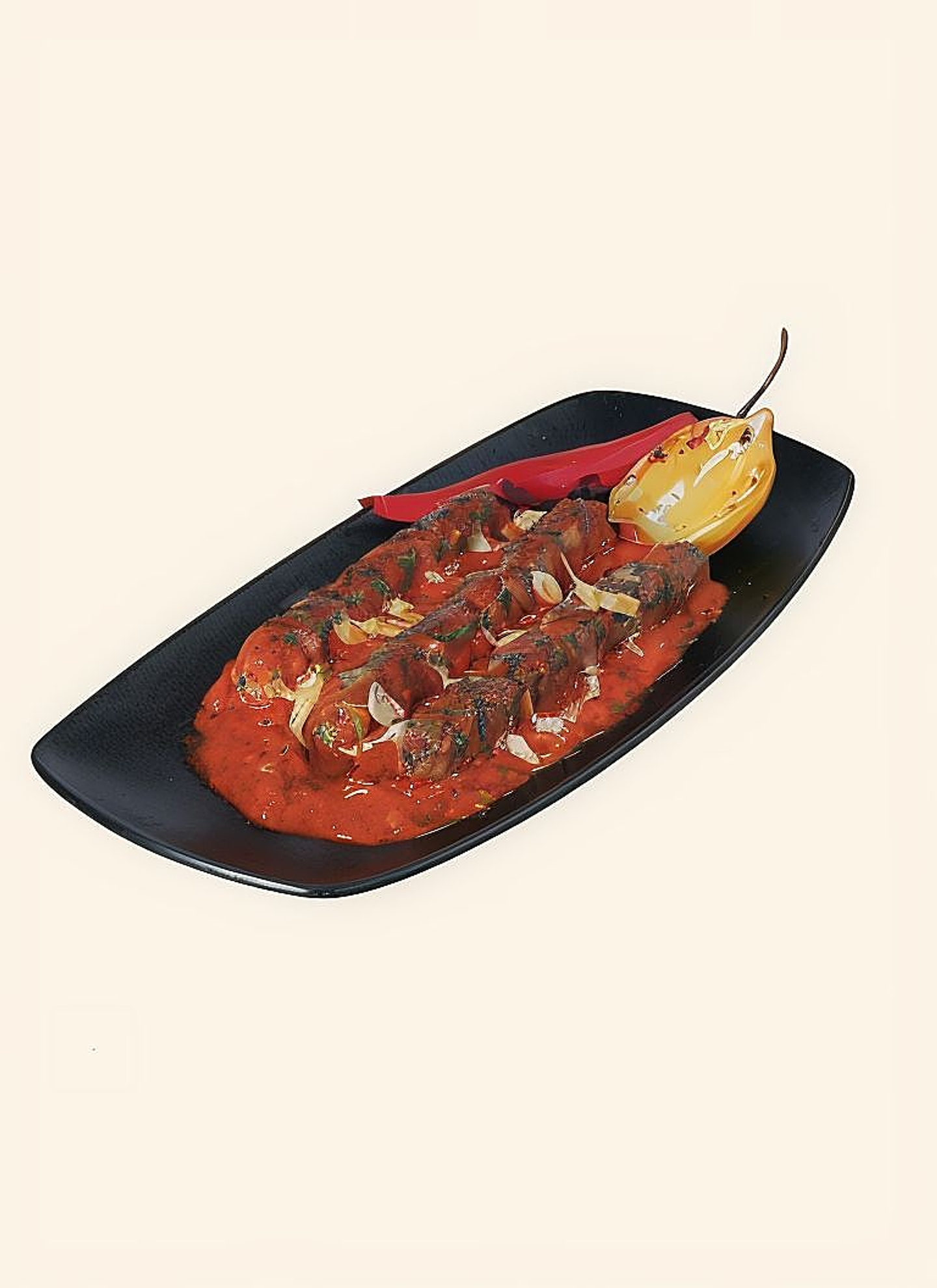 Poppy Kebab With Tomato Sauce