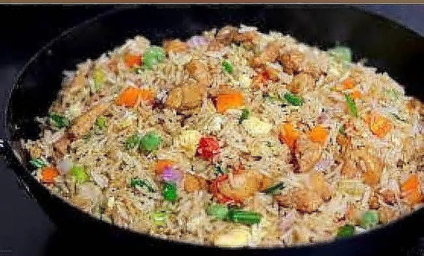 أرز مقلي خضار