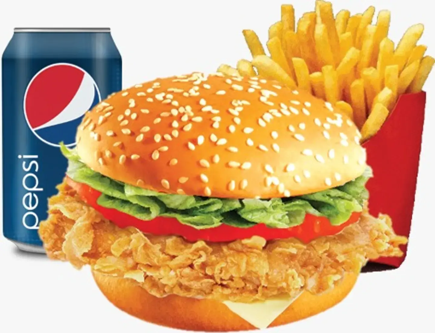 Chicken Cheese Burger Meal