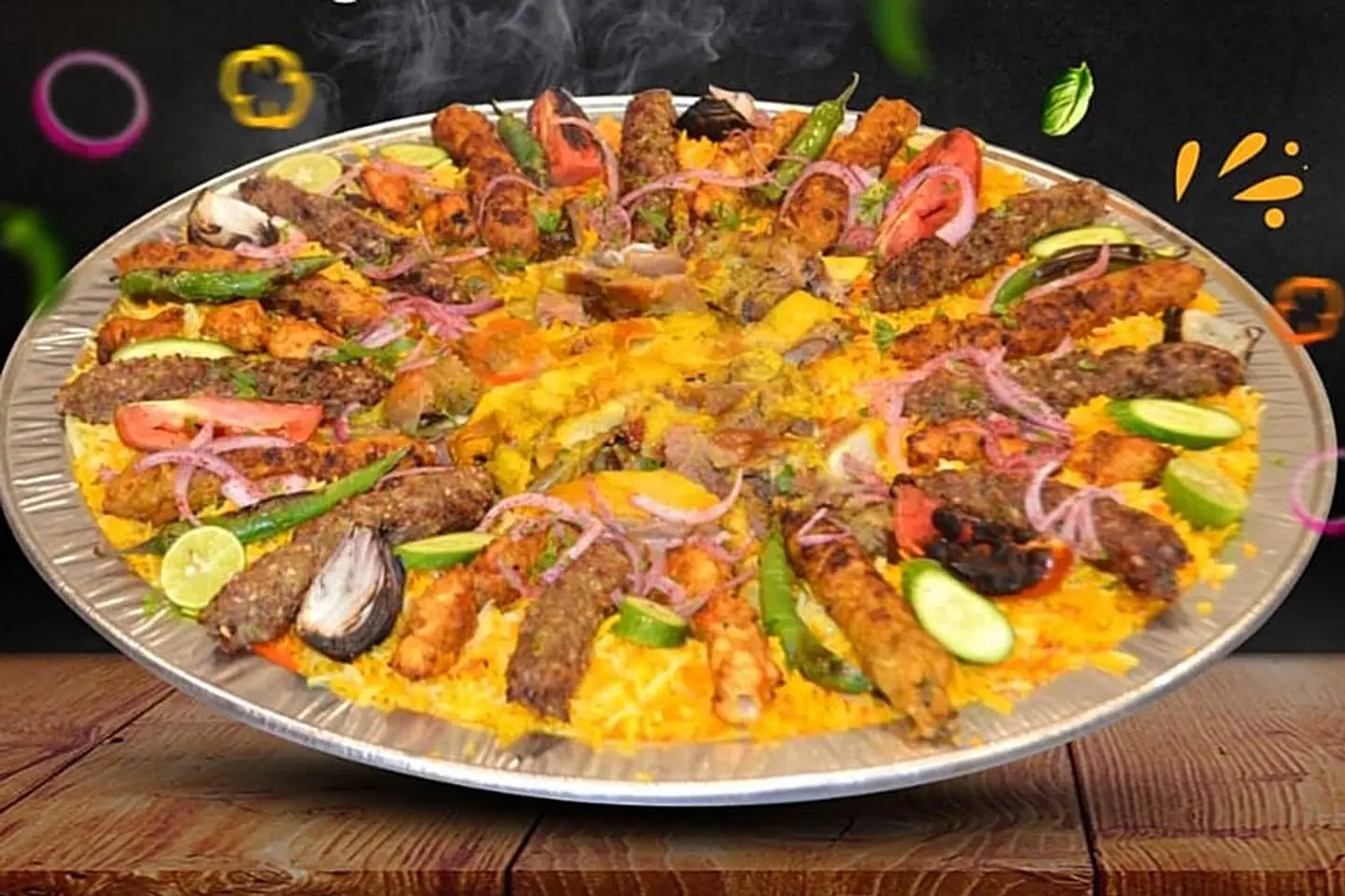 نفرين لحم مع كيلو مشاوي