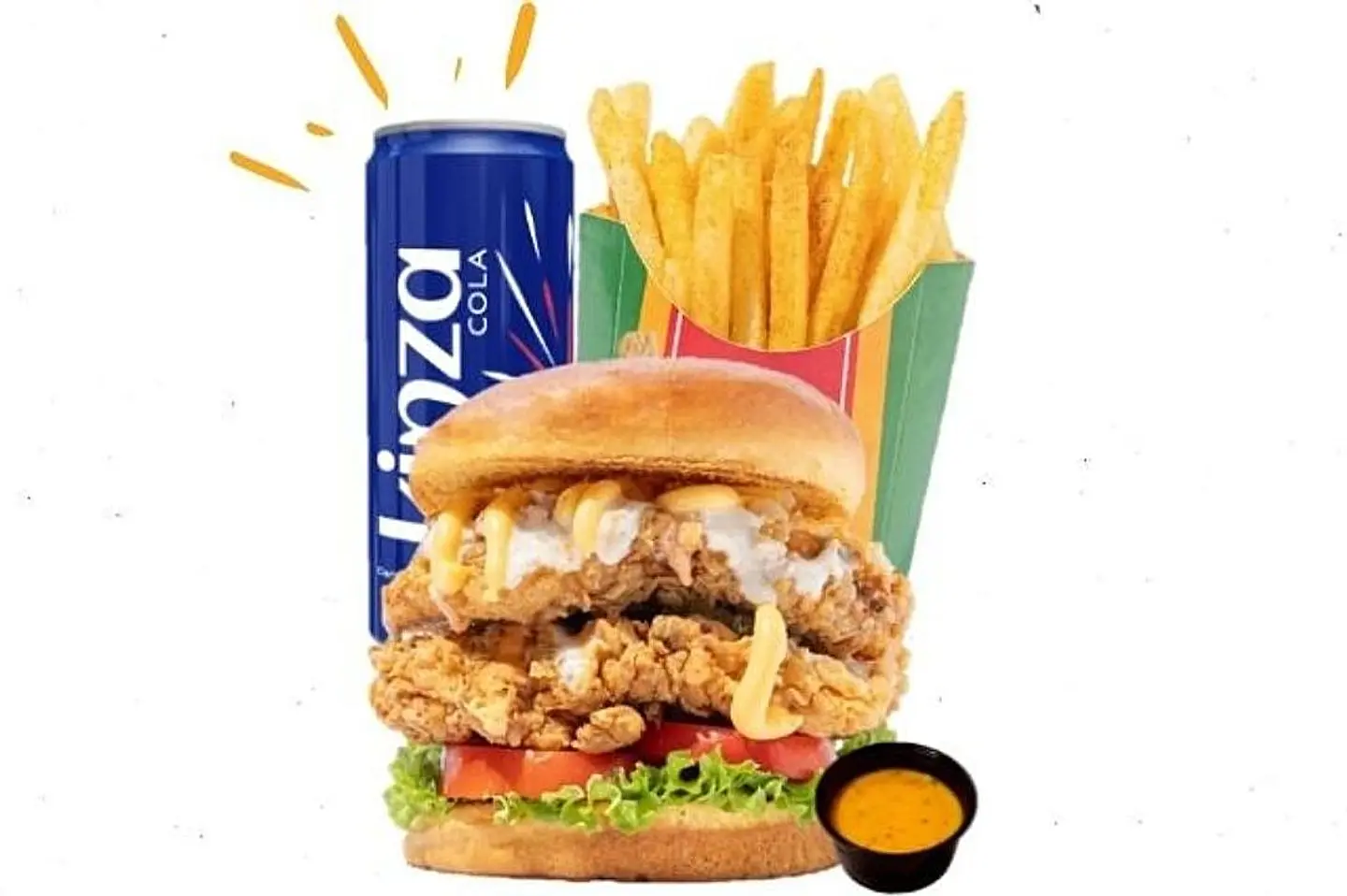 وجبة برغر دجاج المقرمش