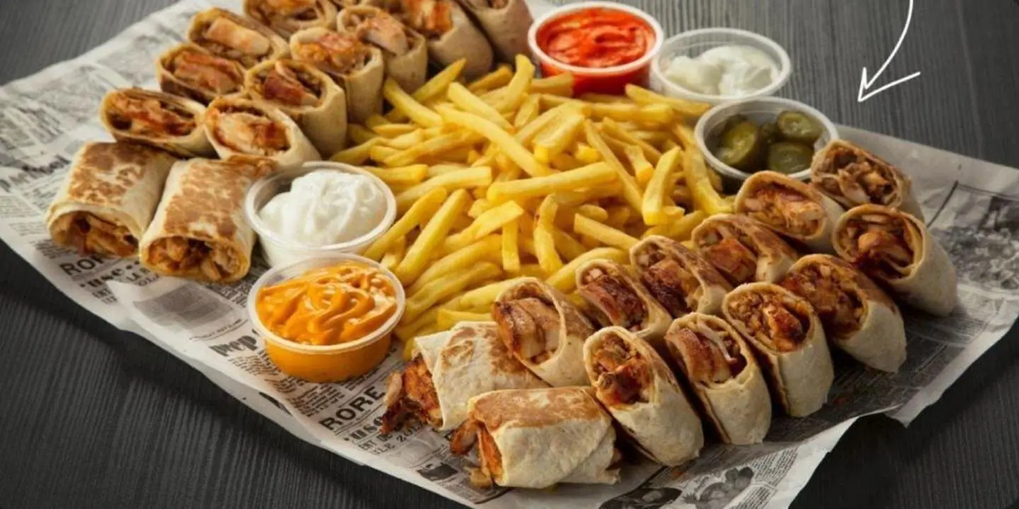 Double Arabic Shawarma With Cheese