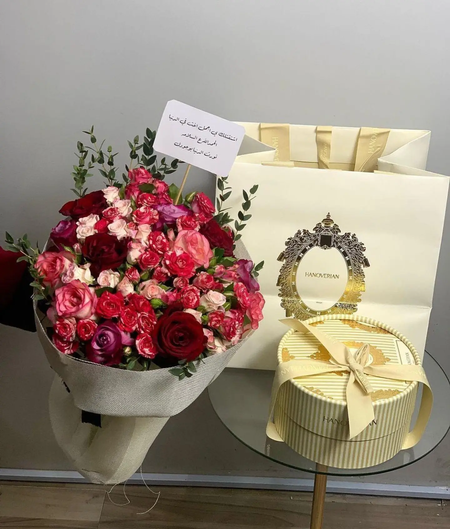 بوكيه ورد مع الحلا من هنوفريان ٤٤-٨٠