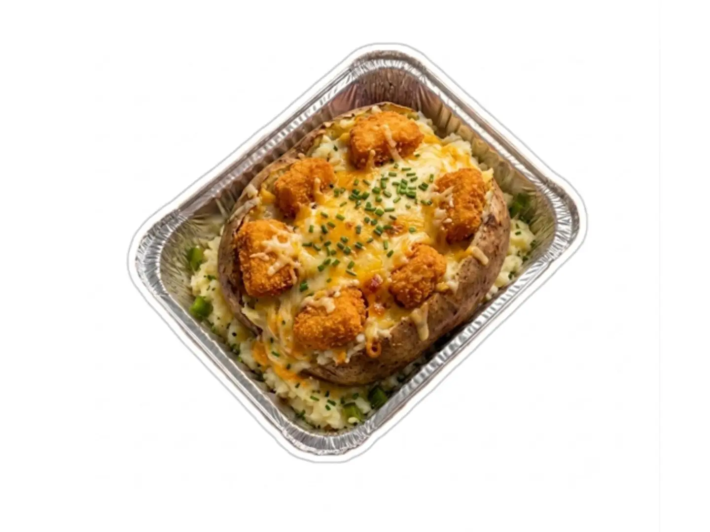 Baked Potato With Nuggets