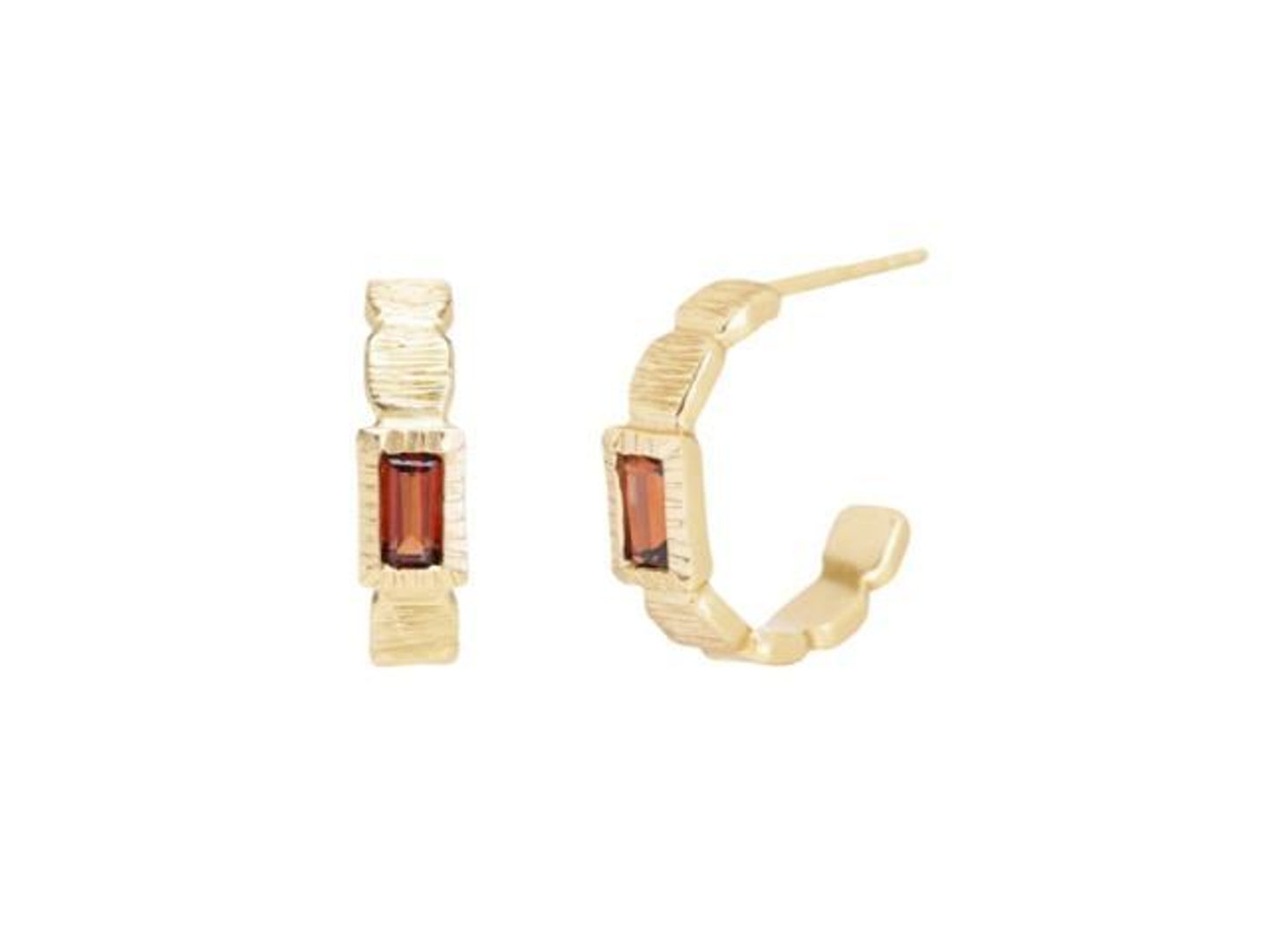 Joury Hoop Earrings Red
