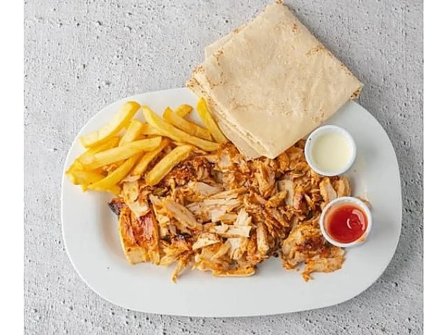 صحن شاورما دجاج فرط صغير