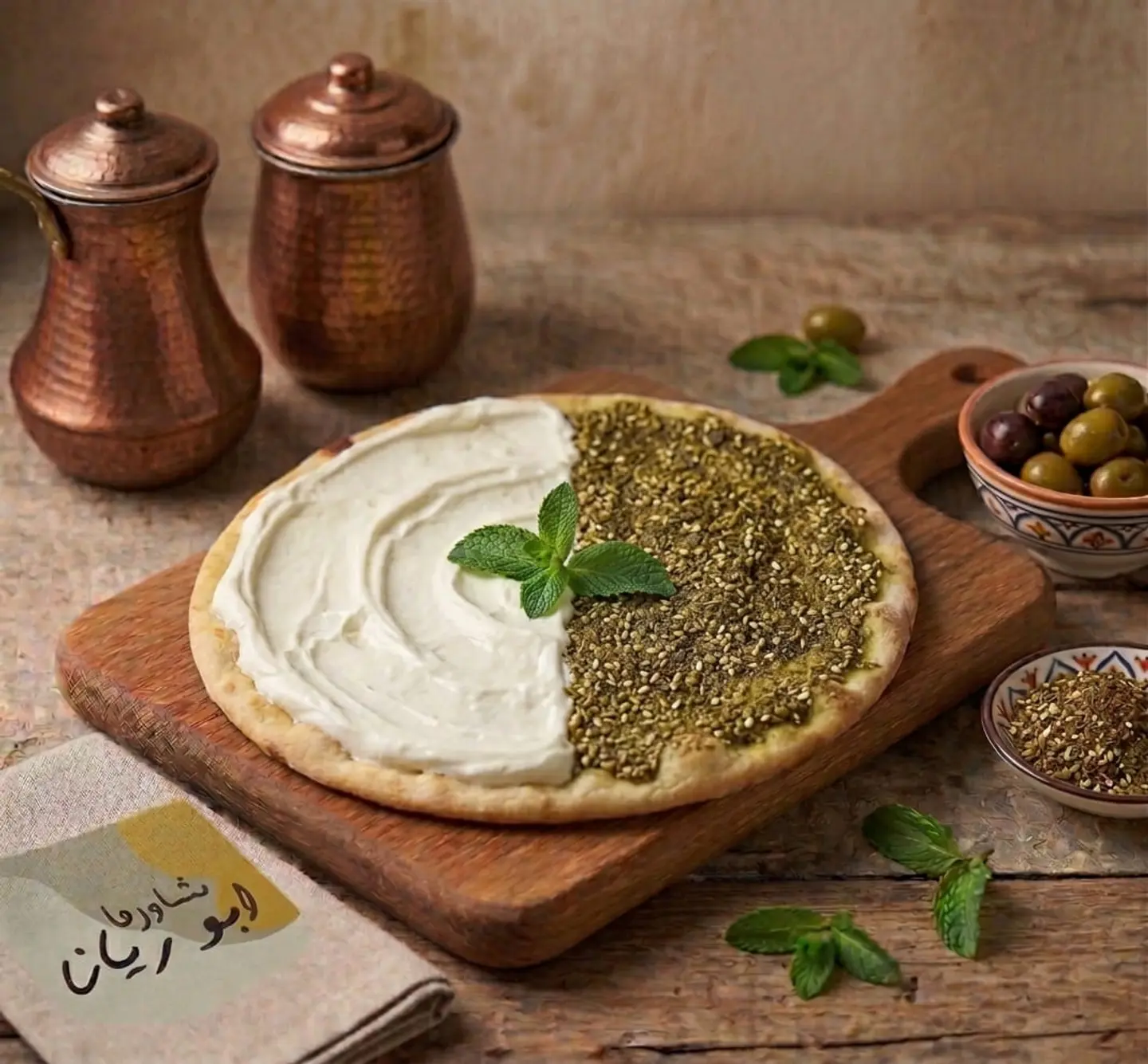 Manqosha Labneh & Zaatar