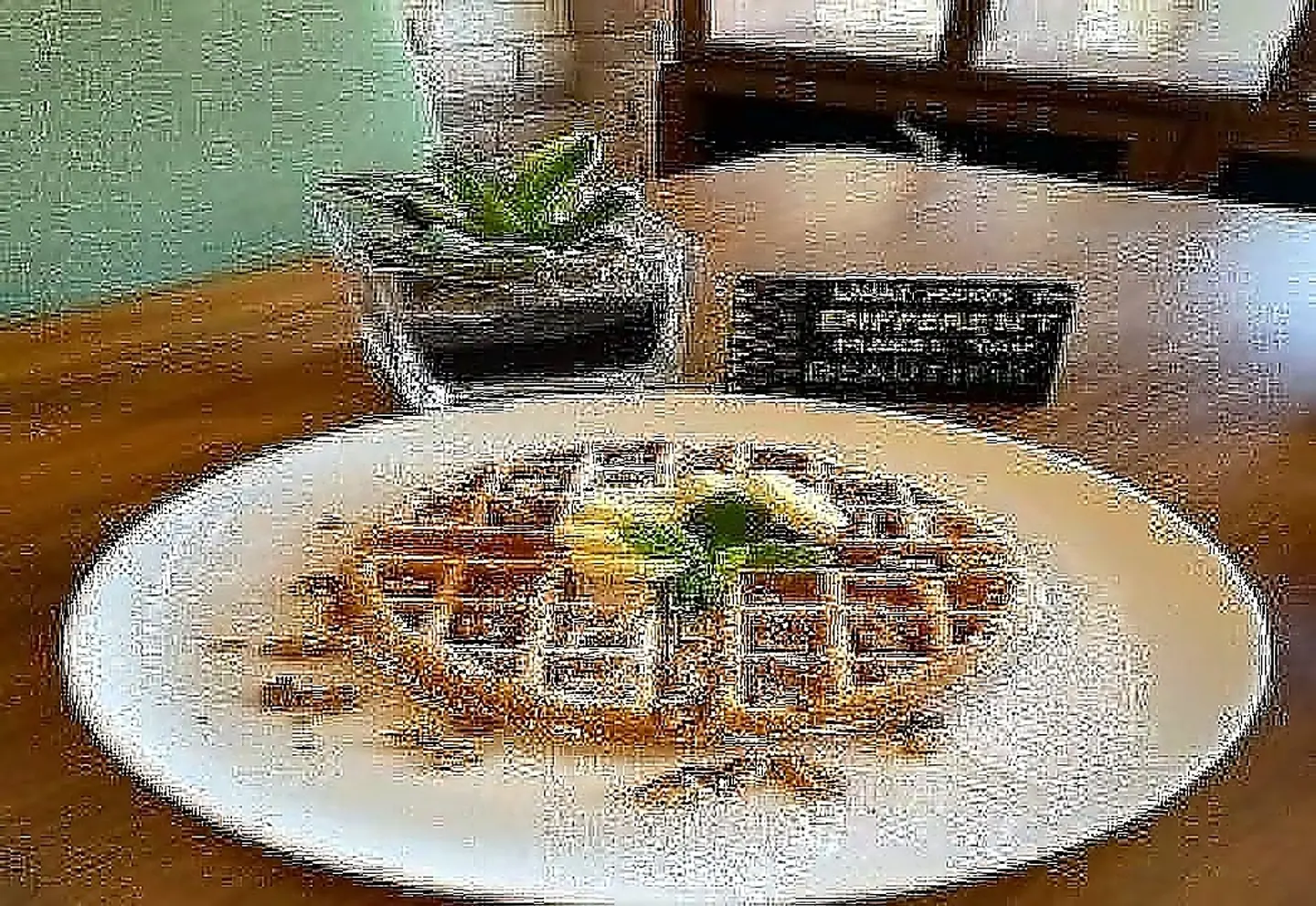 وافل البنانا وولنوت البلجيكي