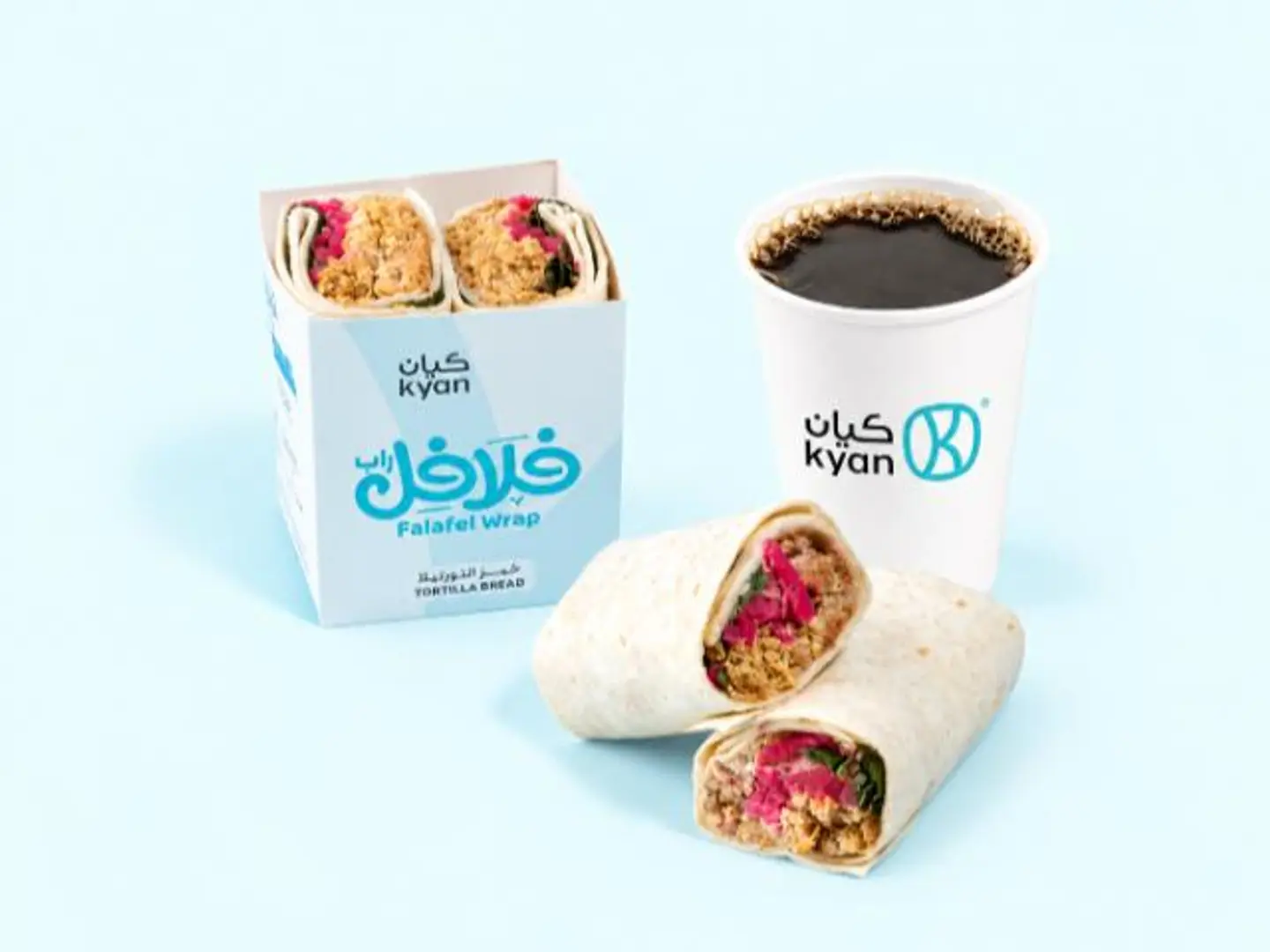 فلافل راب مع قهوة