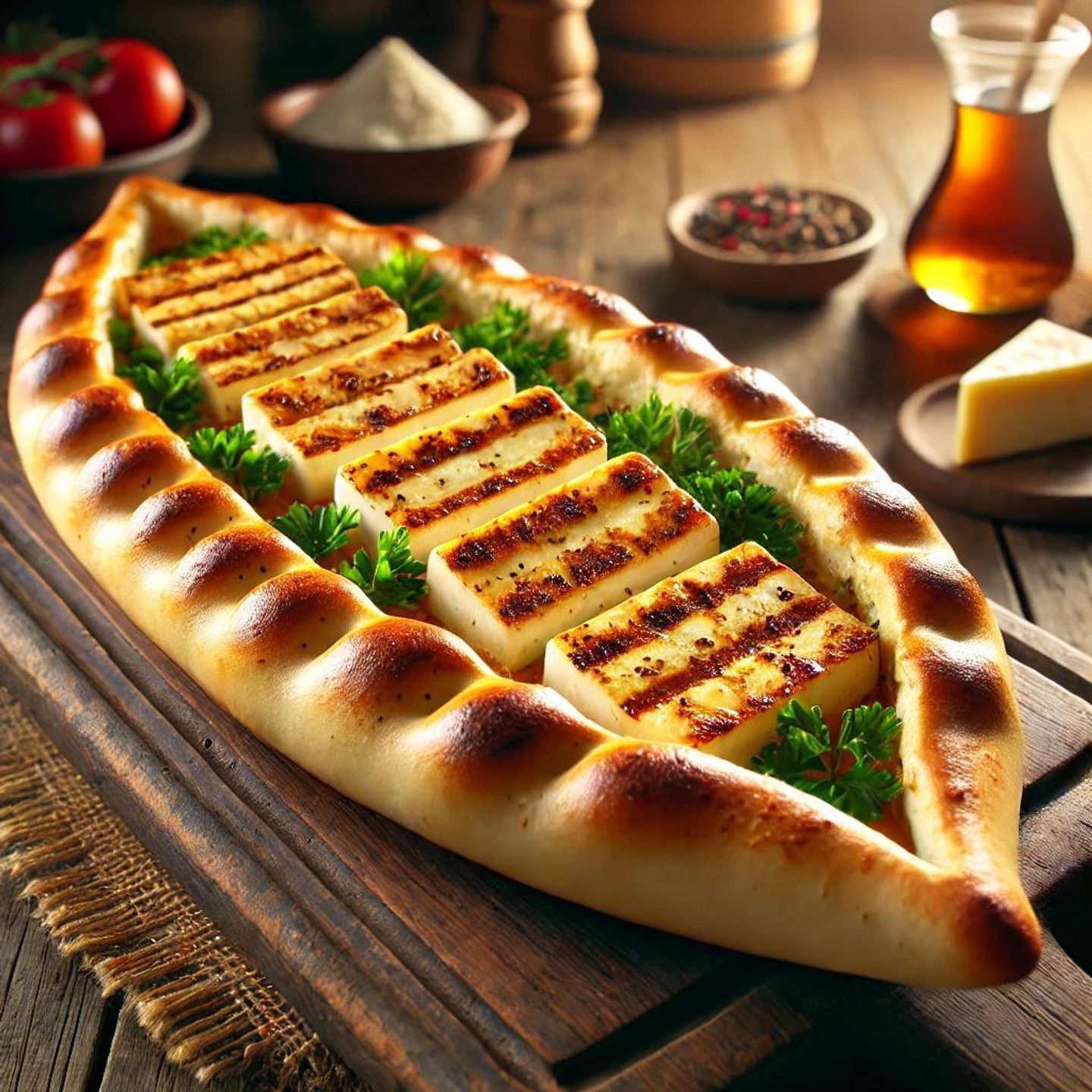 Turkish Halloumi Cheese Manakeesh
