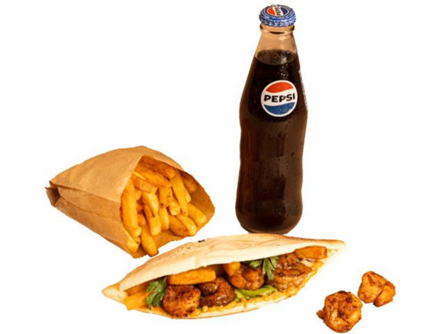 Shrimp Meal With Iraqi Bread