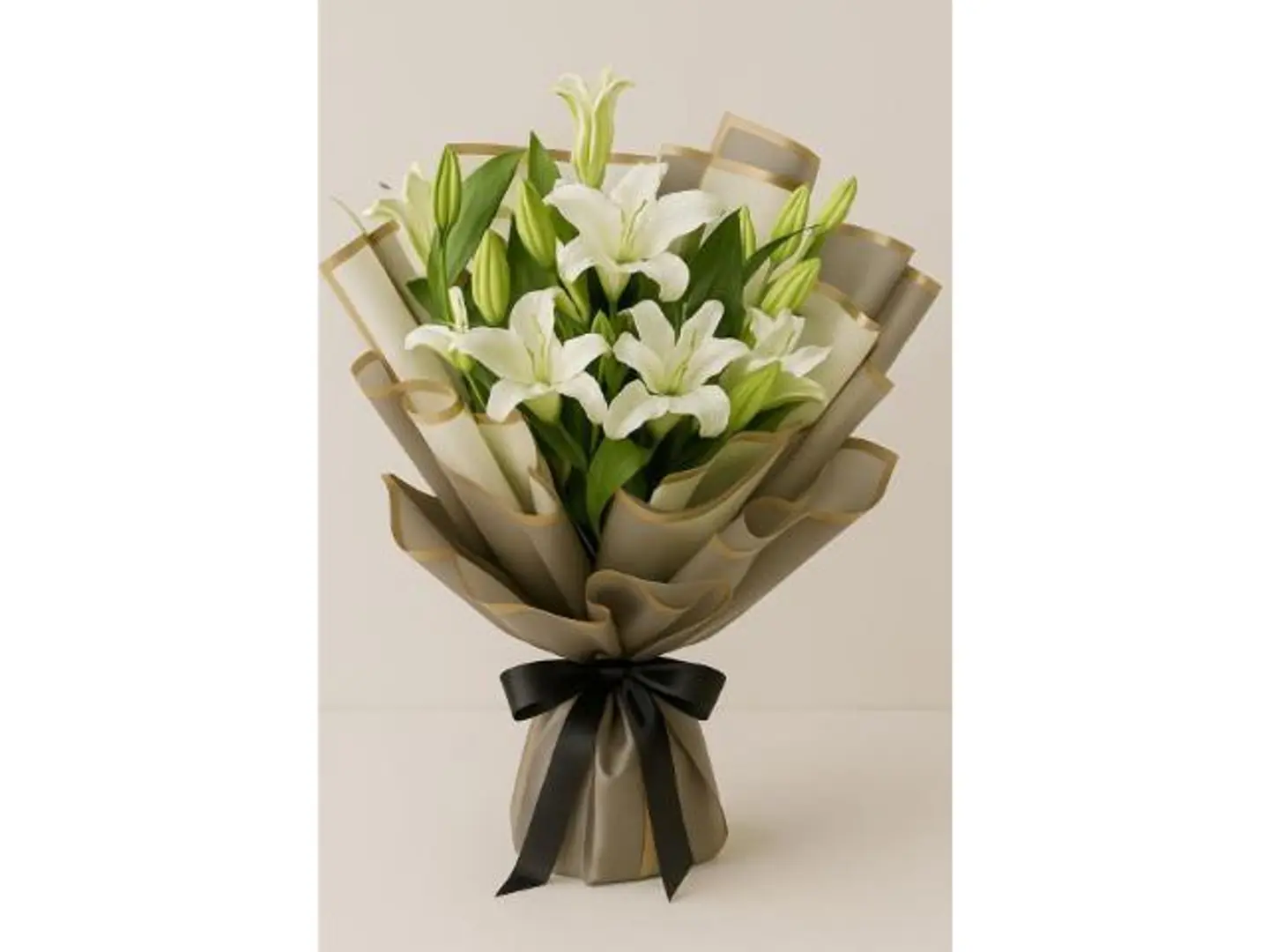 بوكيه زنابق بيضاء عطرة جميل