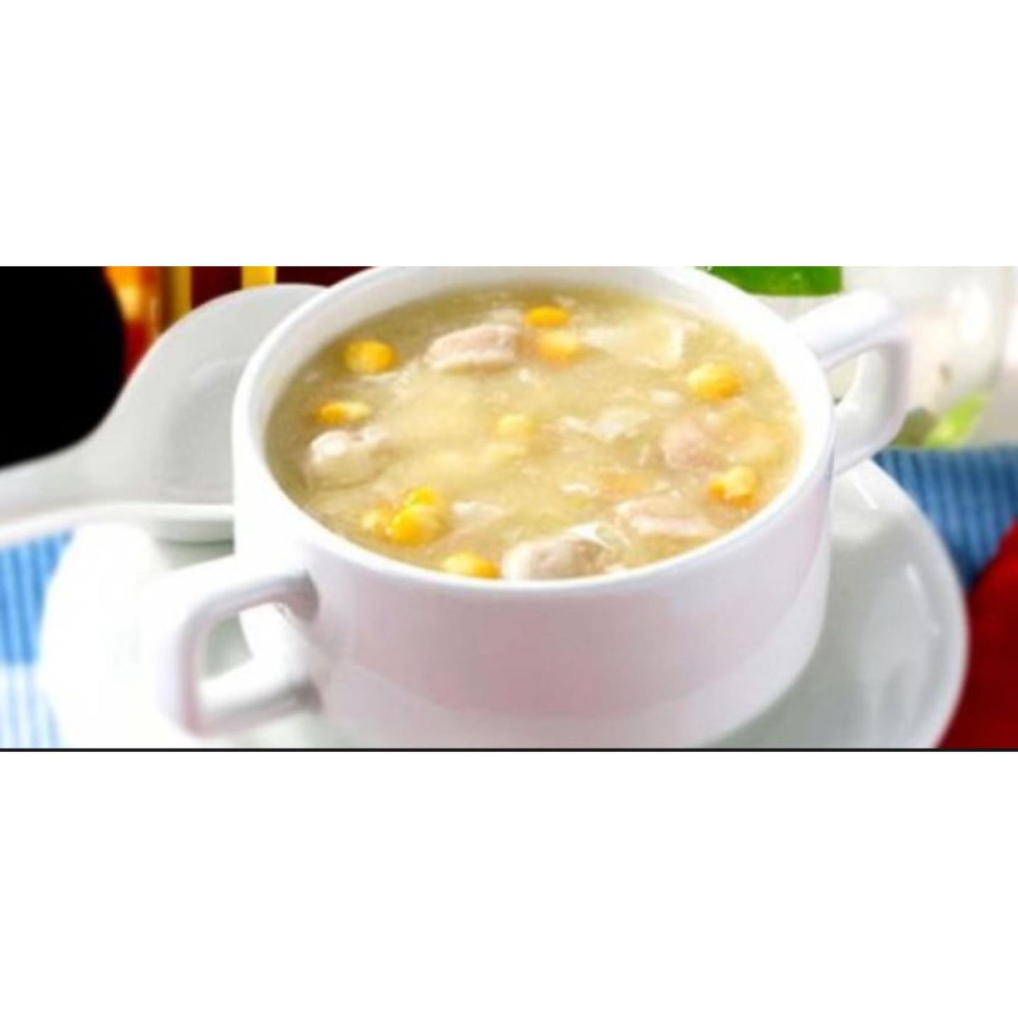 شوربة دجاج بالذرة