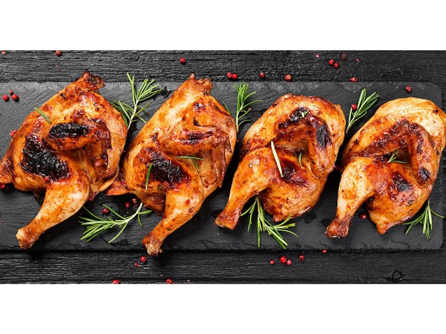 A Quarter Chicken On Charcoal