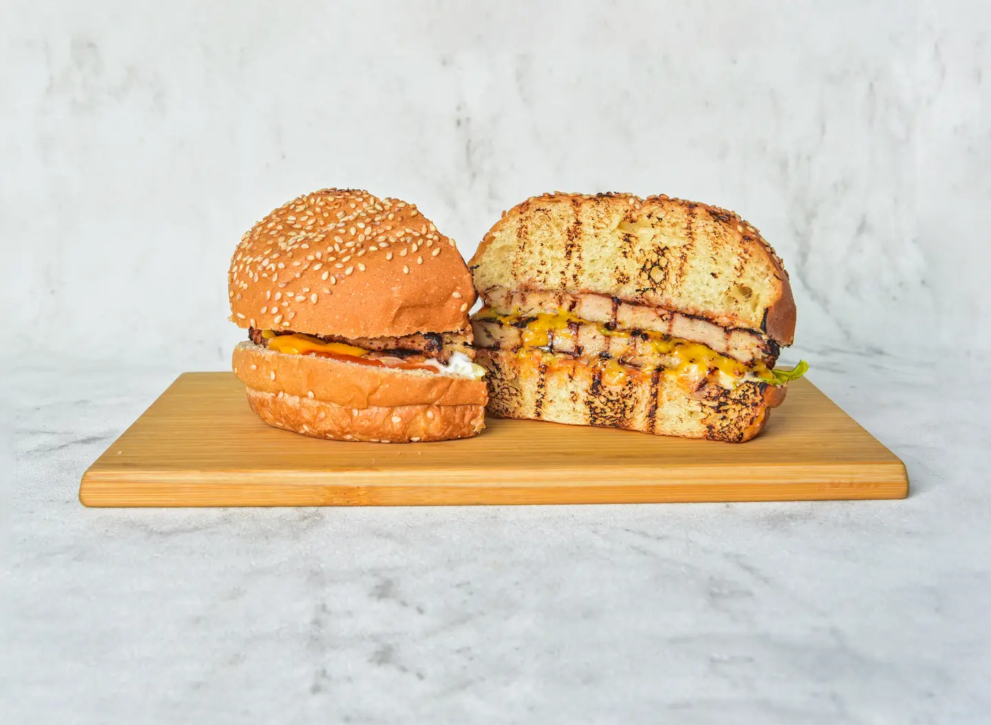 Double Grilled Chicken Burger