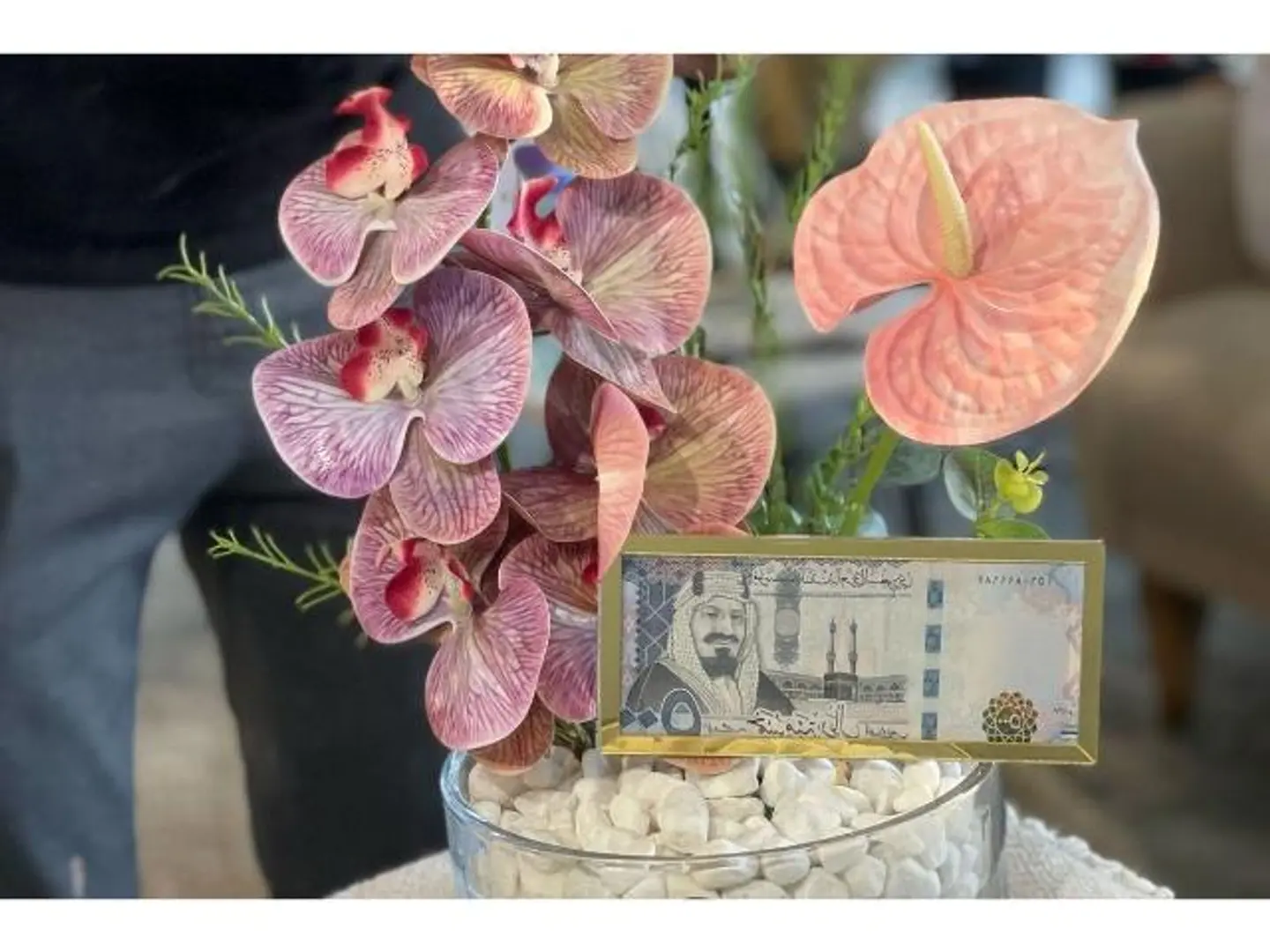 Artificial Pink Flower Vase