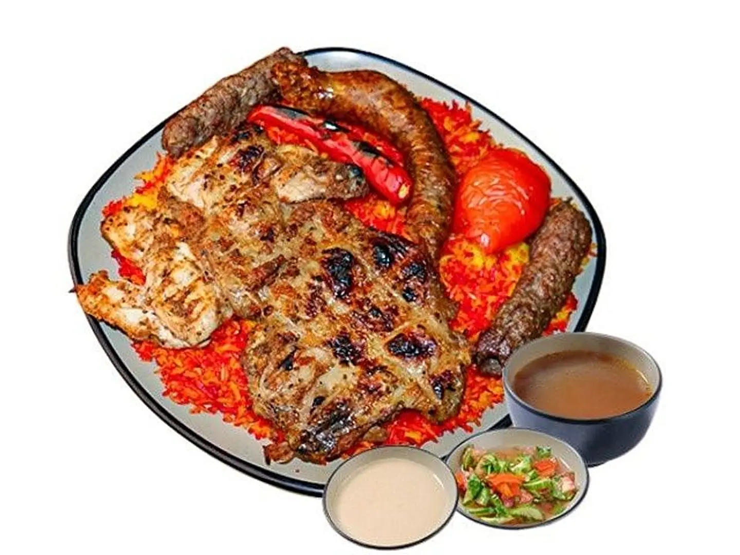 Chicken, Kofta, And Mombar