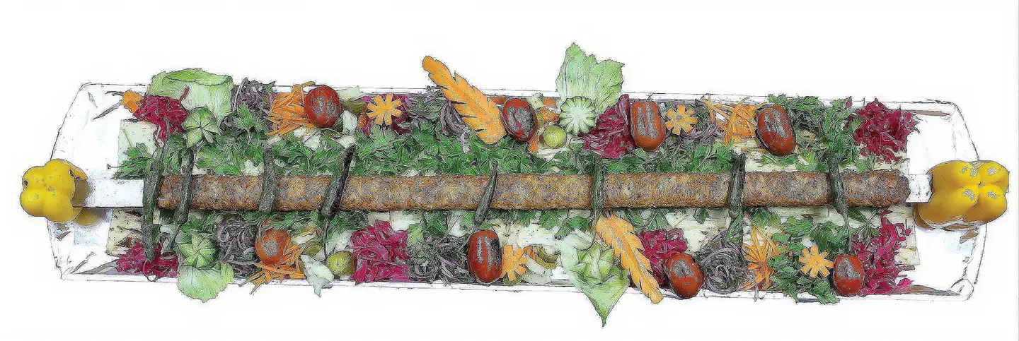 متر كباب لحم