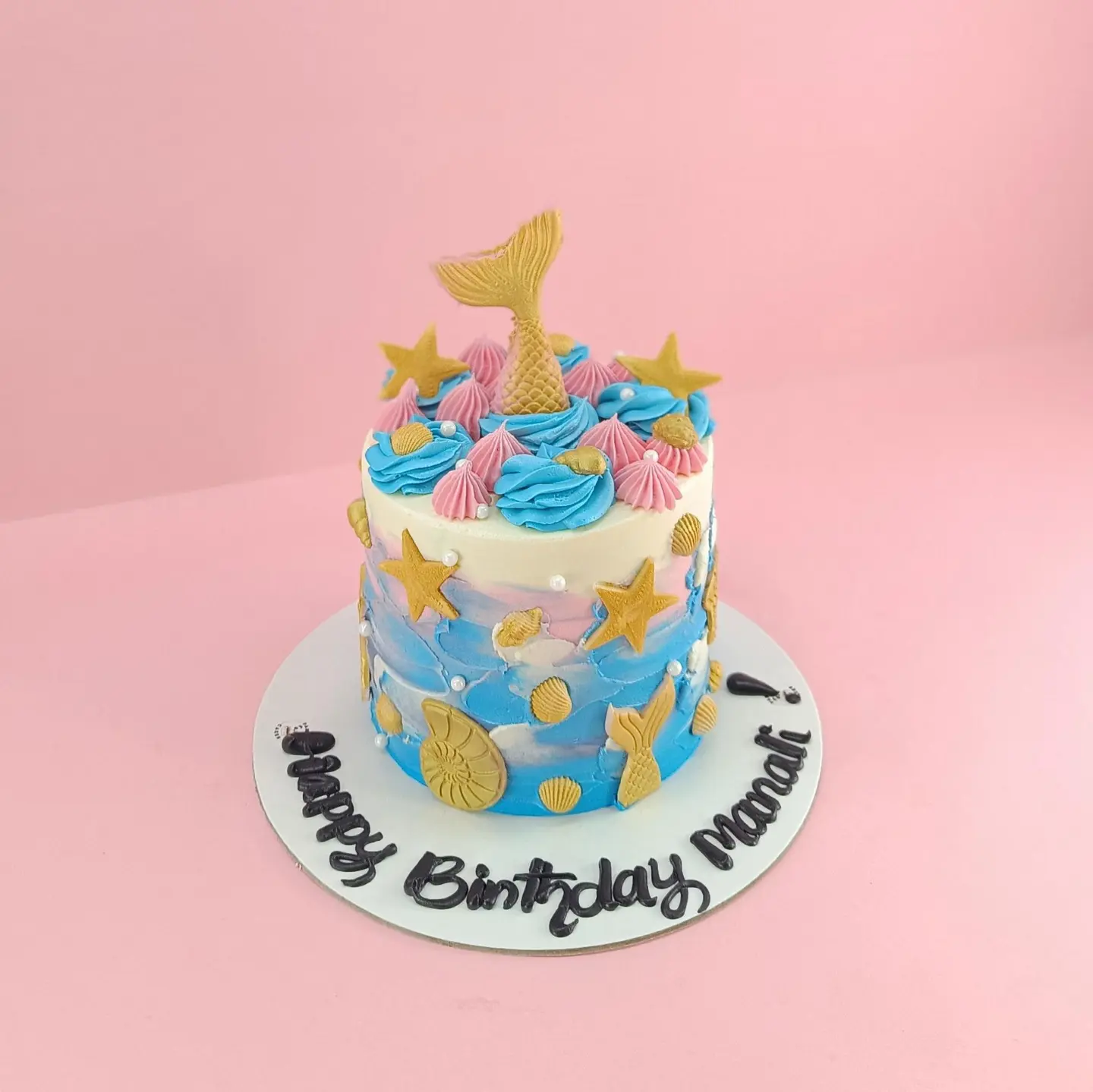 Golden Mermaid Cake