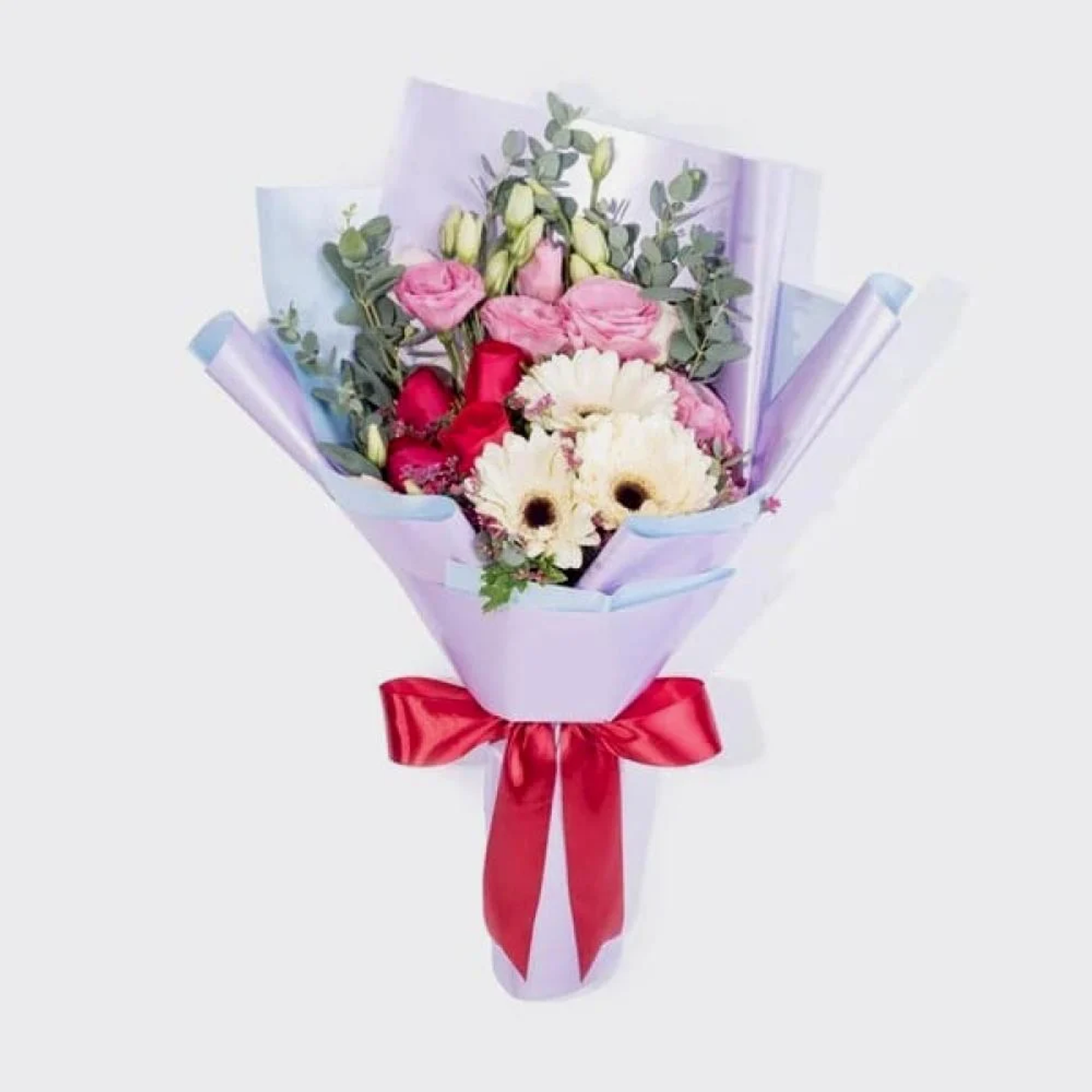 Bouquet Of Roses And Gerberas