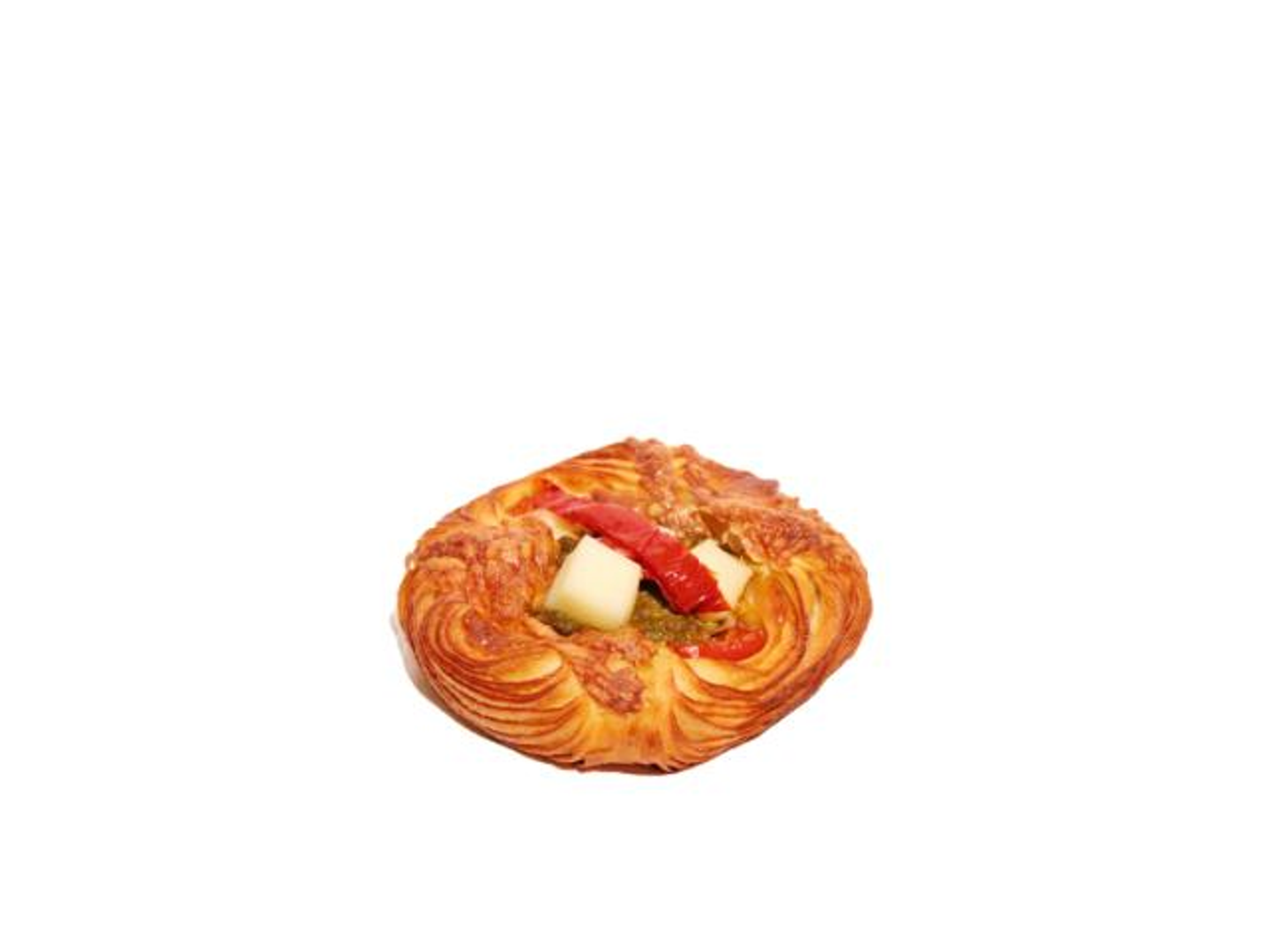 Pesto Danish With Mozzarella With Tomato
