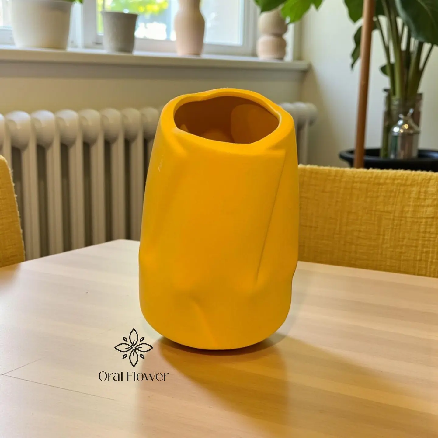 فازة سراميك اصفر