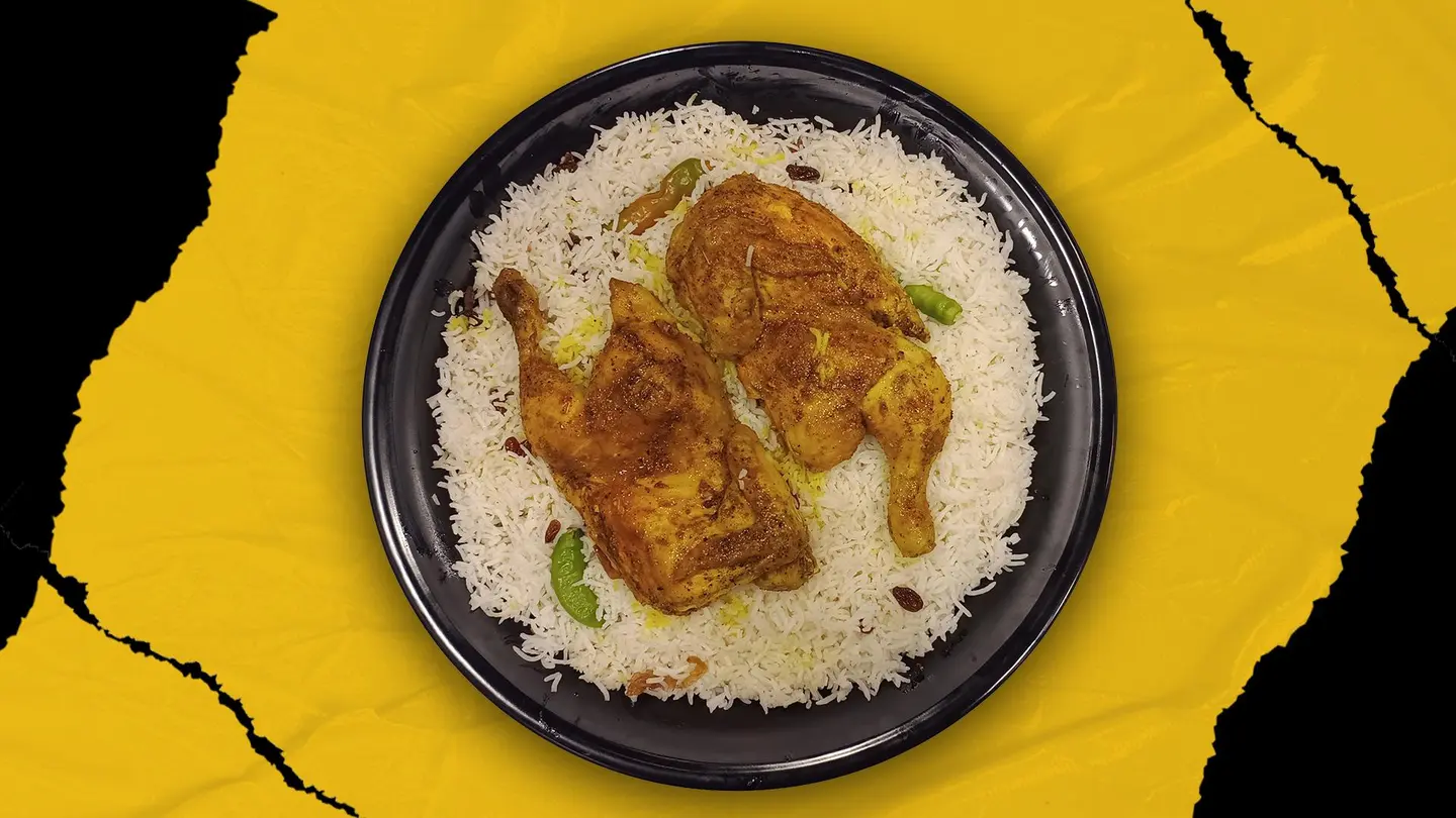 Half A Chicken Madfoon With Peshawar Rice
