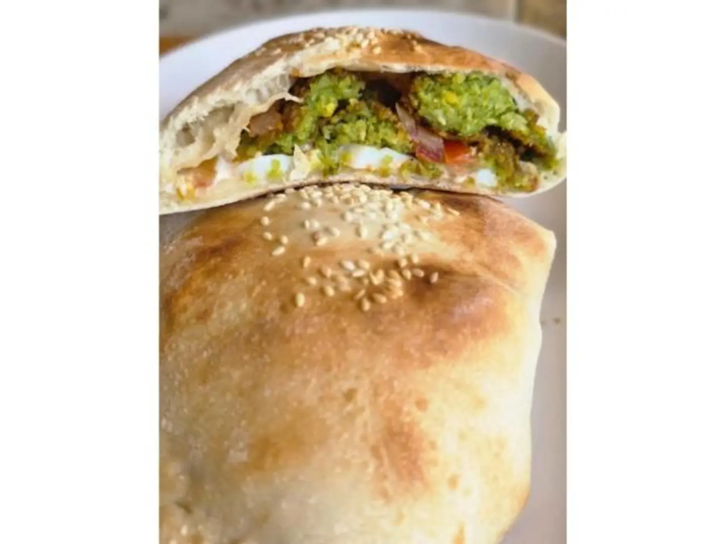Falafel Pie With Egg And Cheese